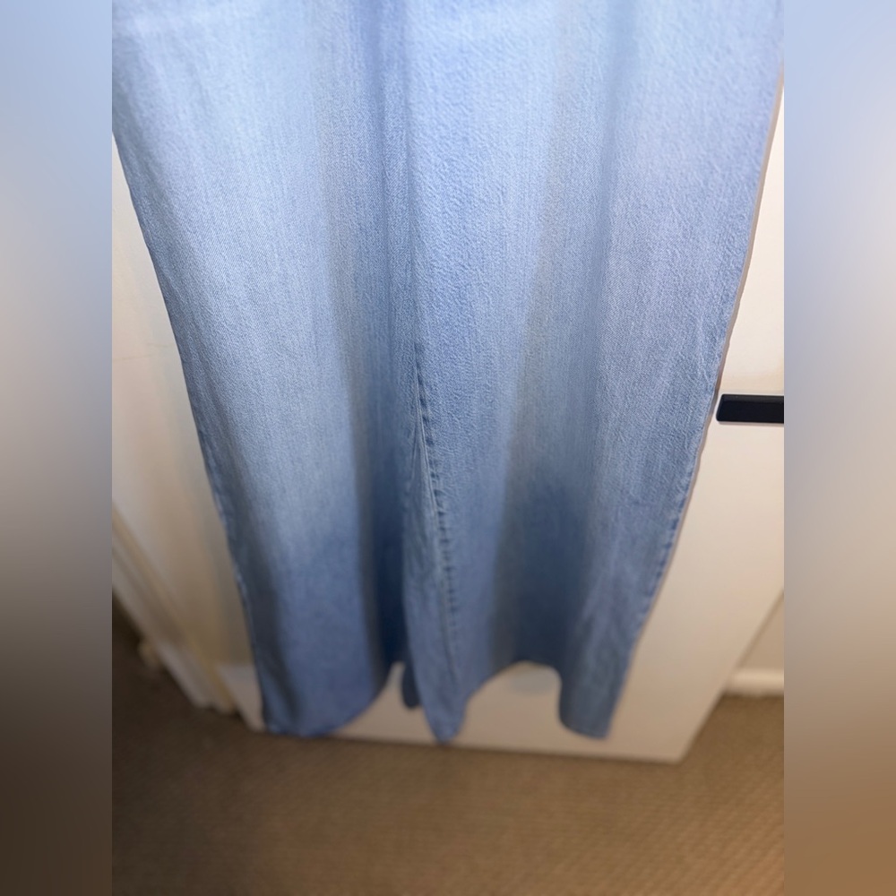 ZARA Light Blue Denim Jumpsuit SIZE: XS - Picture 10 of 15